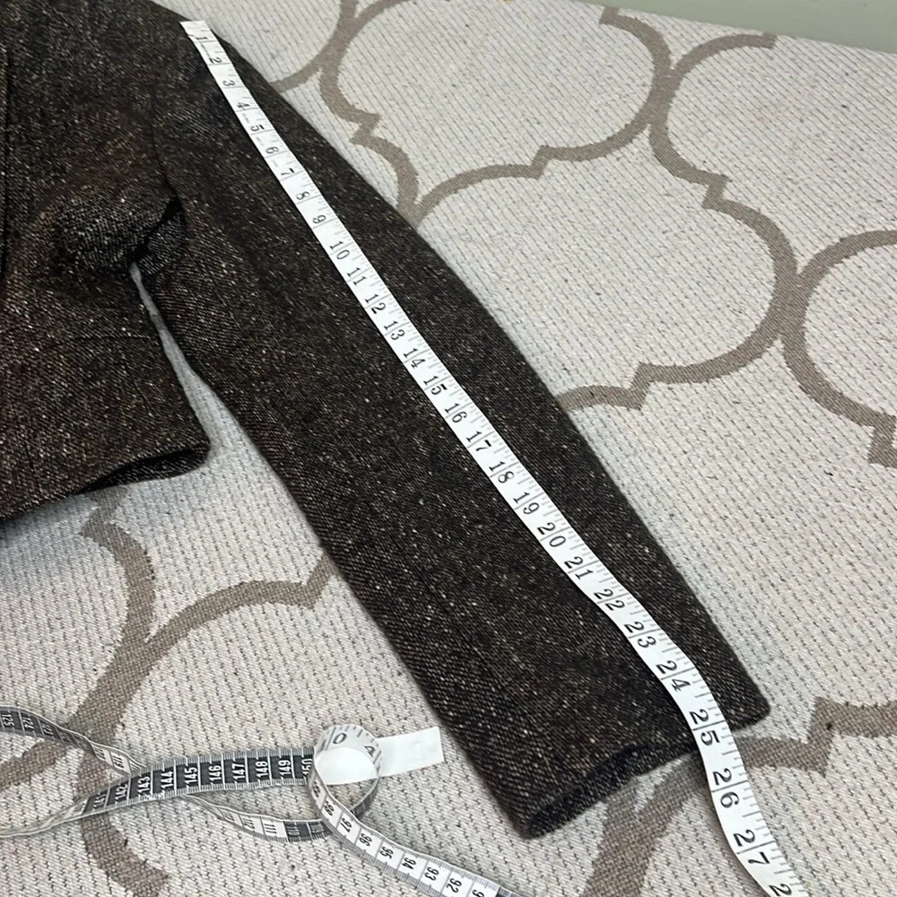 Carlisle Gray Tweed Double-Breasted Wool Silk Blazer - Picture 8 of 14